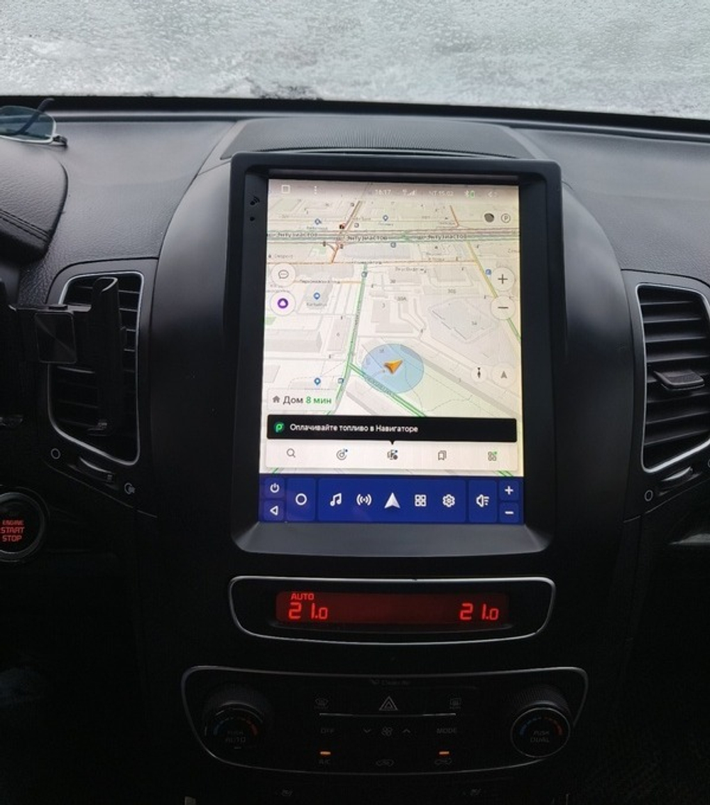 Магнитола для KIA Sorento 2 XM 2012-2020 (отдельный экран климата) - Teyes TPRO 2 монитор 9.7" QLED в стиле "Тесла" на Android 10, TS10, 4G SIM-слот