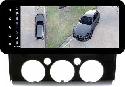 Магнитола для Toyota FJ Cruiser 2005-2022 (рамка черная) - Teyes LUX ONE 360 монитор 12.3" 2K QLED на Android 10, 6Гб+128Гб, CarPlay, 4G SIM-слот, 4 камеры в комплекте