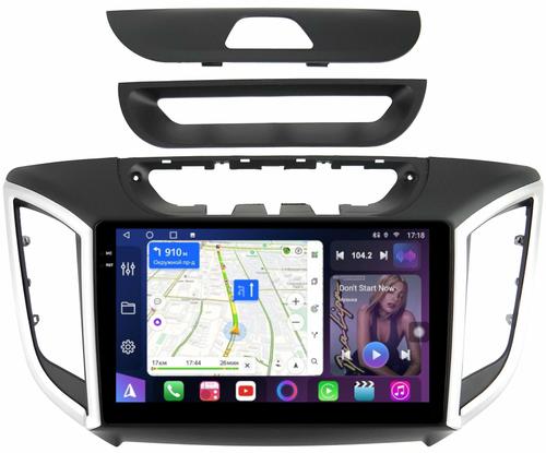 Магнитола для Hyundai Creta 1 2016-2021 - FarCar 8004-9 монитор 9.5" QLED на Android 14, TS18, CarPlay, 4G SIM-слот