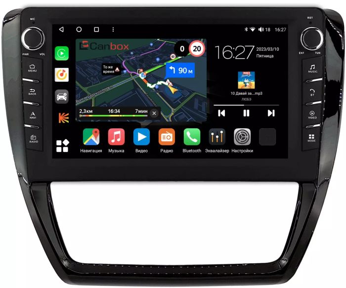 Магнитола для Volkswagen Jetta 6 2011-2018 - Canbox 10-043 Android 10, ТОП процессор, CarPlay, 4G SIM-слот
