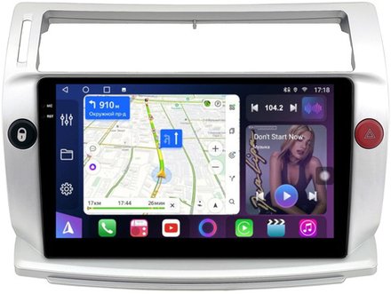 Магнитола для Citroen C4 2004-2011 - FarCar 3036M монитор 9.5" QLED на Android 14, TS18, CarPlay, 4G SIM-слот