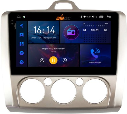 Магнитола для Ford Focus 2 2004-2011 (кондиционер) - AIROC 2K RI-1702M Android 12, QLed+2K, ТОП процессор, 8/128Гб, CarPlay, SIM-слот