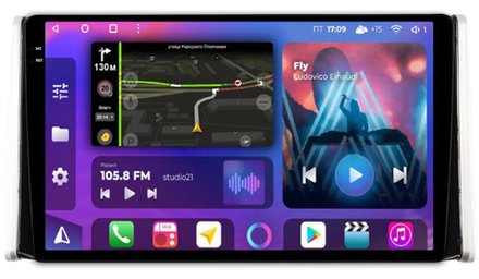 Магнитола для Toyota RAV4 5 2019-2024+ (рынок РФ и ОАЭ) - FarCar BM1161M монитор 10.36" QLED на Android 14, TS10, 4+32Гб, CarPlay, 4G SIM-слот