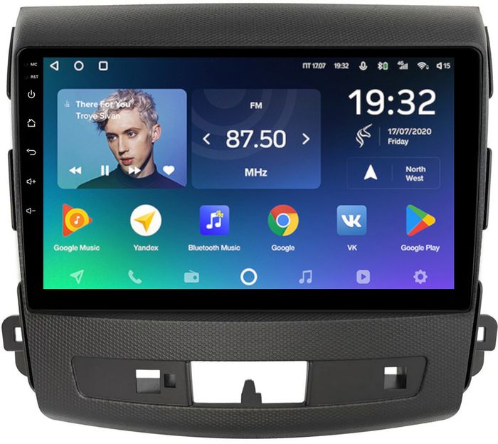 Магнитола для Mitsubishi Outlander XL, Peugeot 4007, Citroen C-Crosser (перфорированная рамка) - Teyes CC2 PLUS Android 10, ТОП процессор, 4-64, SIM-слот