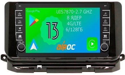 Магнитола для Skoda Octavia A8 2020+ - Airoc AB-3203 (кнопки и крутилки), Android 13, TS20, 6/128Гб, SIM-слот, CarPlay