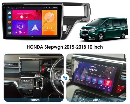 Магнитола для Honda Stepwgn 5 2015-2021 - Kuberg SF-1019 QLed+2K, Android 13, TS20, CarPlay, 4G SIM-слот