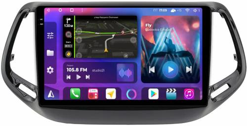Магнитола для Jeep Compass 2 2016+ - FarCar BM1008M монитор 10.36" QLED на Android 14, TS10, 4+32Гб, CarPlay, 4G SIM-слот