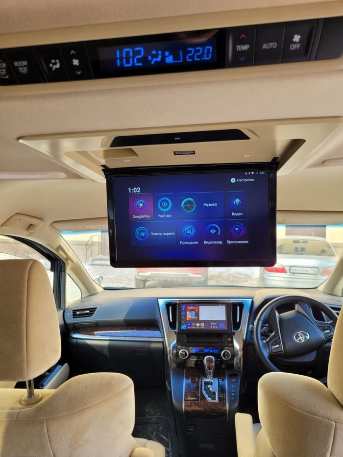 Монитор потолочный для Toyota Alphard - ERGO ER15AFL с экраном 15.6” (1920х1080 FullHD, Android, 3+32Gb) бежевый