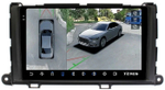 Магнитола для Toyota Sienna 3 2010-2014 - Teyes CC3-2K-360 на Android 10, 2K QLED, 6Гб+128Гб, CarPlay, 4G SIM-слот, 4 камеры в комплекте