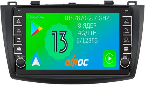 Магнитола для Mazda 3, Axela 2009-2013 - Airoc AB-2414 (кнопки и крутилки), Android 13, TS20, 6/128Гб, SIM-слот, CarPlay