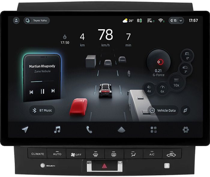 Магнитола для Toyota Land Cruiser 200 2012-2015 (климат на ШГУ) - Teyes CC4-PRO монитор 13" 2K QLED на Android 13, Snapdragon 778G, ИИ, CarPlay, DSP, 4G SIM-слот