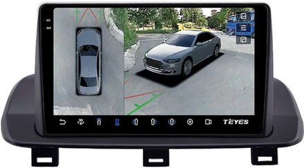 Магнитола для Nissan Rogue T33, X-Trail T33 2020+ (поддержка 360, рамка тип 1) - Teyes CC3-2K-360 на Android 10, 2K QLED, 6Гб+128Гб, CarPlay, 4G SIM-слот, 4 камеры в комплекте
