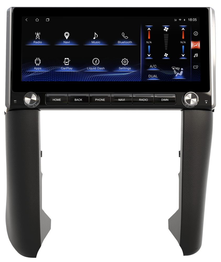 Магнитола для Toyota Fortuner 2015-2022 - Kuberg ZH-T1221 монитор 12.3", Android 12, 8Гб+128Гб, CarPlay, SIM-слот