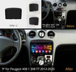 Магнитола для Peugeot 308 2007-2014, 408 2012-2022 - Kuberg OL-9961 IPS, Android 10, 4G SIM-слот