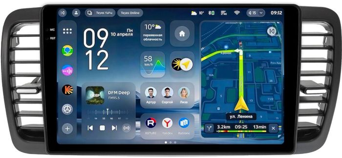 Магнитола для Subaru Legacy 4, Outback 3 2003-2009 (правый руль) - Teyes CC4-PRO монитор 9.5" 2K QLED на Android 13, Snapdragon 778G, ИИ, CarPlay, DSP, 4G SIM-слот