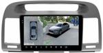 Магнитола для Toyota Camry 30 2001-2006 (рамка графитовая) - FarCar BX3020M-360 монитор 9.5" 2K QLED на Android 13, Быстрая, CarPlay, 4G SIM-слот, 4 камеры в комплекте