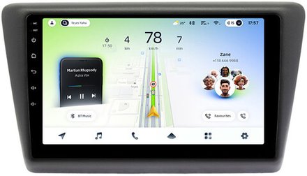 Магнитола для Skoda Rapid 1 2012-2020 (рамка тип 2) - Teyes CC4L монитор 9" IPS на Android 14, Snapdragon 662, CarPlay, 4G SIM-слот