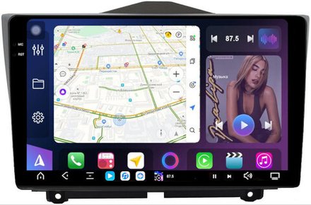 Магнитола для Lada Granta 2018+ - FarCar XXL1206M монитор 9.5" 2K QLED на Android 14, TS20, 8+256Гб, CarPlay, 4G SIM-слот