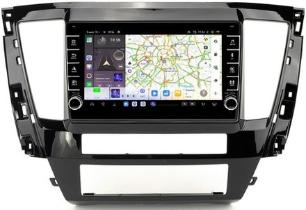 Магнитола для Mitsubishi Pajero Sport 3 2020-2024, Montero Sport (прямоугольный климат, рамка 9) - Kuberg EW-9638-2 (кнопки и крутилки) Android 13, TS20, 6+128Гб, CarPlay, 4G SIM-слот