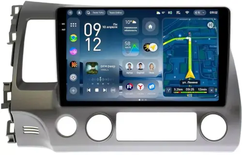 Магнитола для Honda Civic 8 4d 2005-2012 (левый руль) - Teyes CC4-PRO монитор 10.36" 2K QLED на Android 13, Snapdragon 778G, ИИ, CarPlay, DSP, 4G SIM-слот