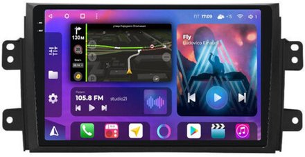 Магнитола для Suzuki SX4 1 2006-2014 - FarCar BM124M-2K монитор 9.5" 2K QLED на Android 14, TS10, 4+32Гб, CarPlay, 4G SIM-слот