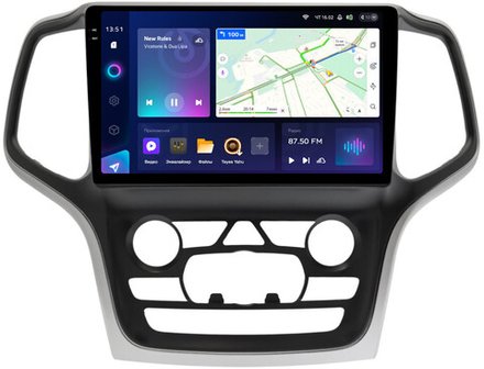 Магнитола для Jeep Grand Cherokee WK2 2013-2022 (ШГУ 8.4", рамка большая) - Teyes CC3-2K монитор 9.5" 2K QLED на Android 10, ТОП процессор, CarPlay, 4G SIM-слот