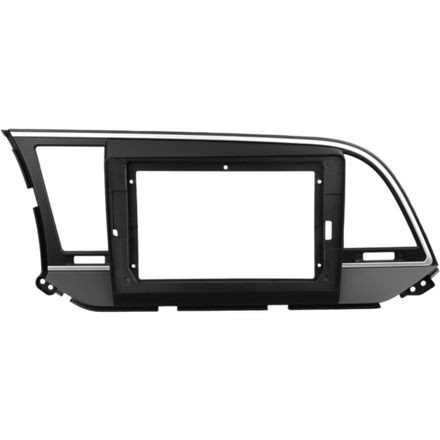 Комплект рамки с разъёмами 9"+can Hyundai Elantra 6 2016-2018 (штатная камера) серебристые окантовки