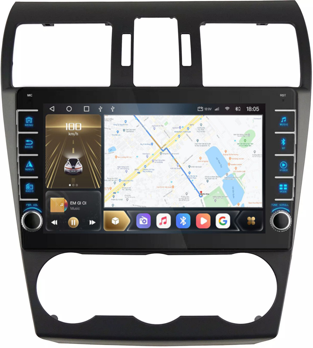Магнитола для Subaru Forester, Impreza, XV 2012-2015 - Kuberg OL-9511-1 (кнопки и крутилки), Android 12, TS10, CarPlay, 4G SIM-слот