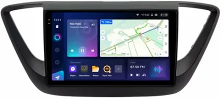Магнитола для Hyundai Solaris 2 2017-2022, Solaris HS 2024+ (рамка черная матовая) - Teyes CC3-2K на Android 10, 2K QLED, ТОП процессор, CarPlay, 4G SIM-слот