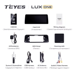 Магнитола для Toyota Sienna 4 XL40 2020-2024 - Teyes LUX ONE монитор 12.3" 2K QLED на Android 10, CarPlay, 4G SIM-слот, 6/128ГБ
