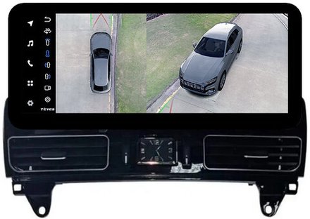 Магнитола для Mercedes-Benz ML W166, GL X166 2011-2015 NTG 4.5/4.7 (спец-рамка) - Teyes LUX ONE 360 монитор 12.3" 2K QLED на Android 10, 6+128Гб, CarPlay, 4G SIM-слот, 4 камеры в комплекте