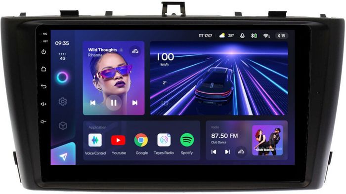 Магнитола для Toyota Avensis 2008-2015 (рамка черная) - Teyes CC3 Android 10, ТОП процессор, 4/32 Гб, CarPlay, SIM-слот