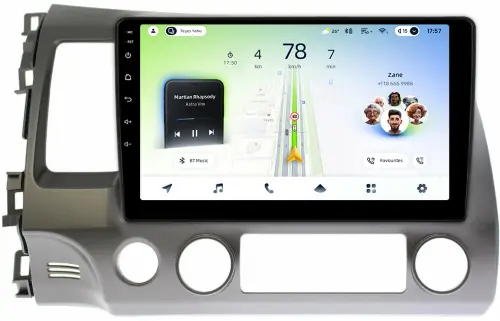 Магнитола для Honda Civic 8 4d 2005-2012 (левый руль) - Teyes CC4L монитор 10" IPS на Android 14, Snapdragon 662, CarPlay, 4G SIM-слот