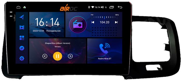 Магнитола для Volvo S60/V60 2010-2018 - AIROC 2K RI-3801 Android 12, Быстрая, QLed+2K, CarPlay, SIM-слот