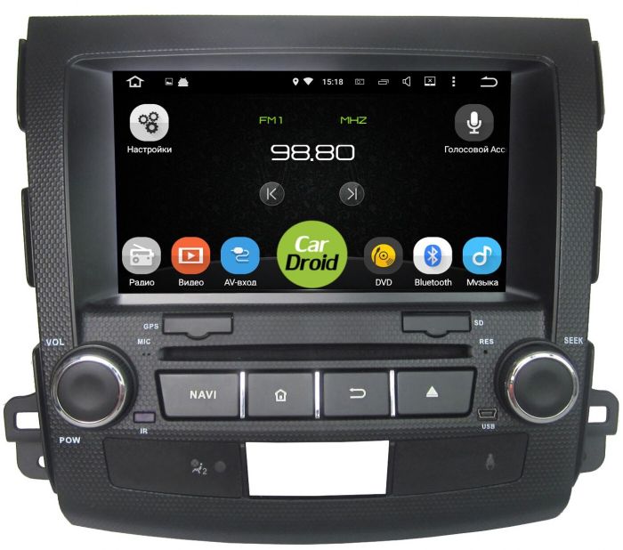 Магнитола для Mitsubishi Outlander XL, Peugeot 4007, Citroen C-Crosser - Airok RD-2606D на Android 10, 8-ЯДЕР, 4ГБ-64ГБ
