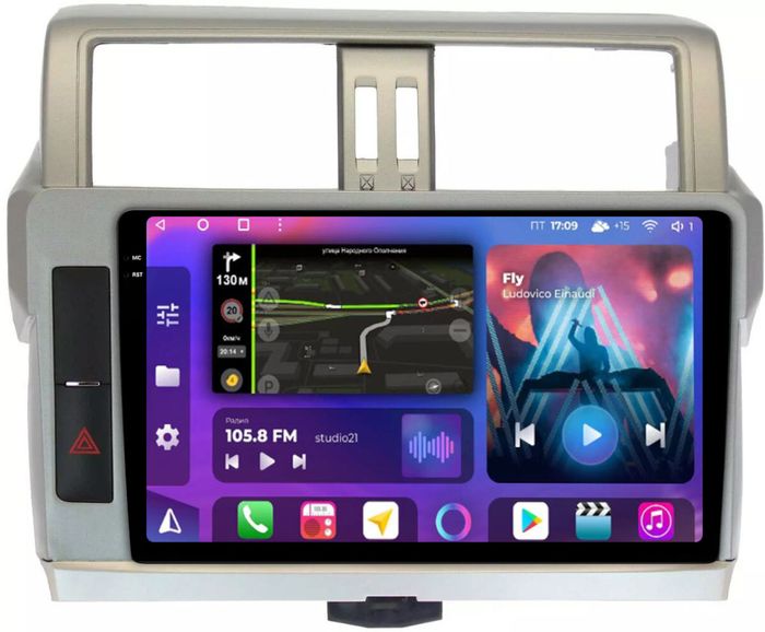 Магнитола для Toyota Land Cruiser Prado 150 2014-2017 - FarCar BM347/531M-2K монитор 10.36" 2K QLED на Android 14, TS10, 4+32Гб, CarPlay, 4G SIM-слот