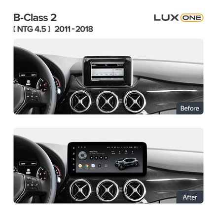 Магнитола для Mercedes-Benz B-класс (W246) 2011-2014 NTG 4.5/4.7 - Teyes LUX ONE монитор 12.3", Android 10, 6Гб+128Гб, CarPlay, 4G SIM-слот