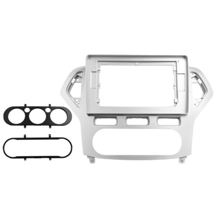 Комплект рамки с разъёмами 10,1" Ford Mondeo 4 2006-2010(серебро)