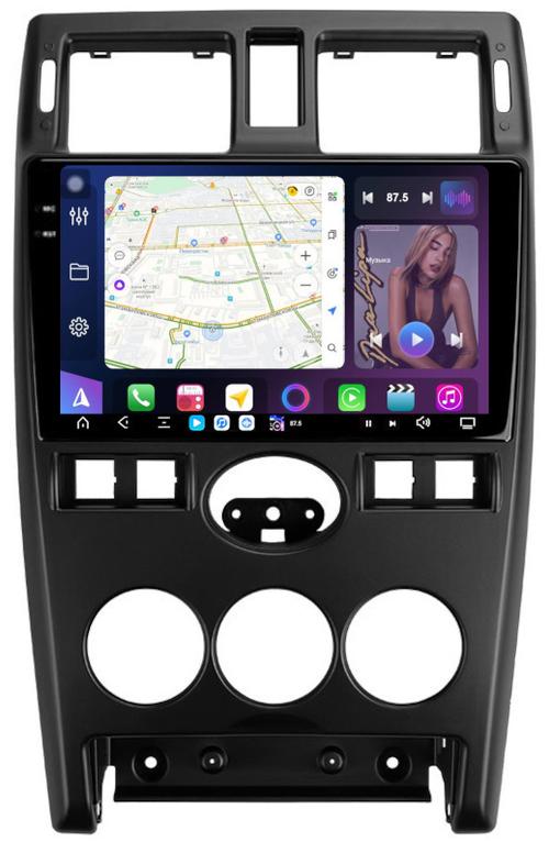 Магнитола для Lada Priora 2007-2013 (рамка черная) - FarCar GX3112M монитор 9.5" 2K QLED на Android 14, TS20, 6+128Гб, CarPlay, 4G SIM-слот