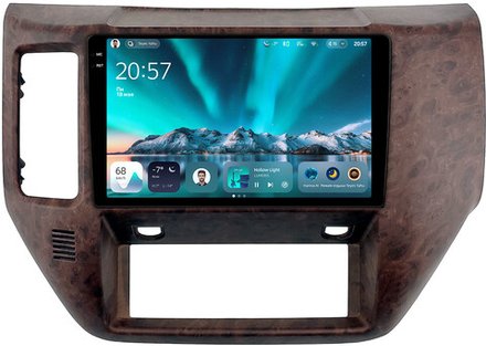 Магнитола для Nissan Patrol Y61 2004-2010 (рамка дерево) - Teyes CC4 монитор 9.2" 2K QLED на Android 14, Snapdragon 680, DSP, CarPlay, 4G SIM-слот