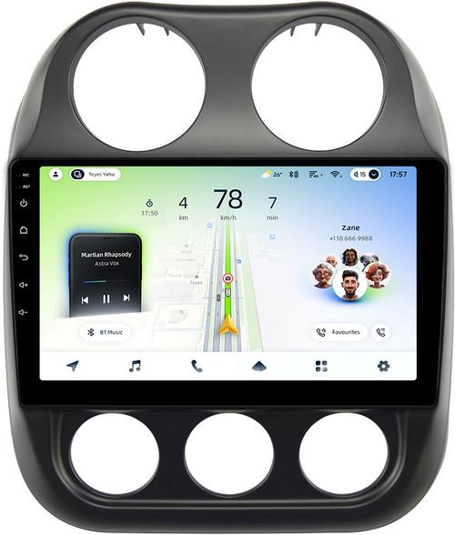 Магнитола для Jeep Compass 2011-2015 - Teyes CC4L монитор 10" IPS на Android 14, Snapdragon 662, CarPlay, 4G SIM-слот