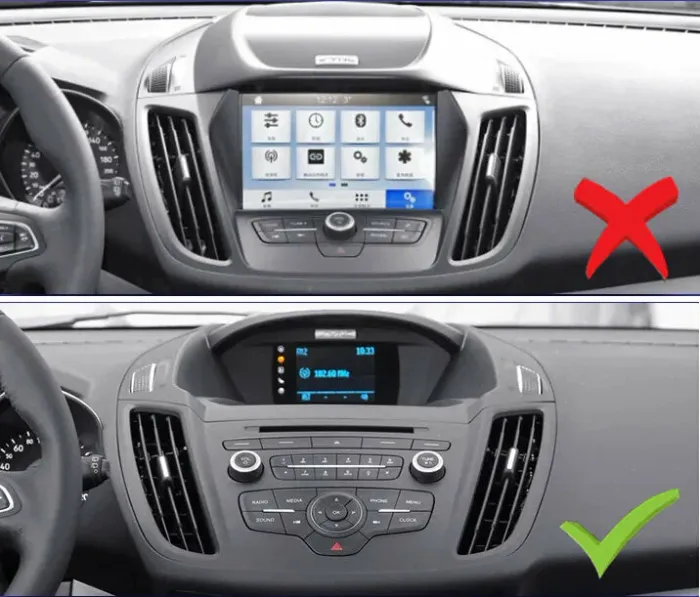 Магнитола для Ford Kuga 2 2012-2019 (без SYNC 3) - Kuberg QLed, Android 13, Быстрейшая, CarPlay, SIM-слот