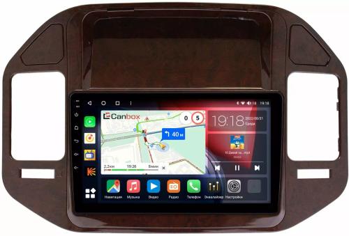 Магнитола для Mitsubishi Pajero 3, Montero 3 1999-2006 (рамка под дерево) - Canbox 9387 Qled, Android 10, ТОП процессор, SIM-слот