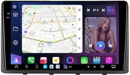 Магнитола для KIA Carnival 3 2014-2020 (рамка-накладка) - FarCar GX3080M монитор 9.5" 2K QLED на Android 14, TS20, 6+128Гб, CarPlay, 4G SIM-слот