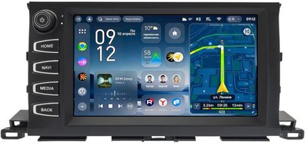 Магнитола для Toyota Highlander 3 XU50 2013-2020 (рамка с крутилкой) - Teyes CC4-PRO монитор 9.5" 2K QLED на Android 13, Snapdragon 778G, ИИ, CarPlay, DSP, 4G SIM-слот
