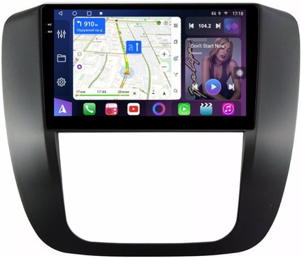 Магнитола для Chevrolet Tahoe 900 2006-2014 (рамка черная) - FarCar 1247M монитор 9.5" QLED на Android 14, TS18, CarPlay, 4G SIM-слот