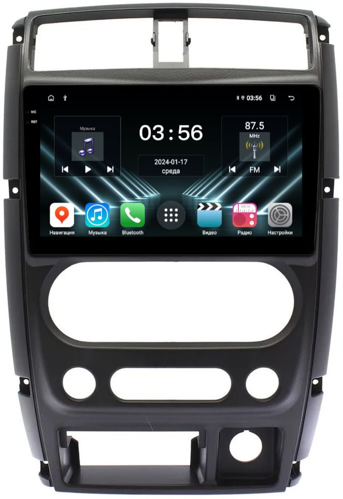 Магнитола для Suzuki Jimny 3 2005-2018 - FarCar DX3059M монитор 9.5" IPS на Android 13, 4+64Гб, CarPlay
