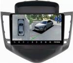 Магнитола для Chevrolet Cruze 2009-2012 (рамка черная) - Teyes CC3-2K-360 на Android 10, Быстрая, 2K QLED, CarPlay, 4G SIM-слот, 4 камеры в комплекте
