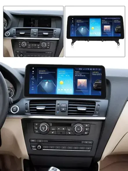 Магнитола для BMW X3 (F25), X4 (F26) 2014-2018 NBT - Kuberg MKD монитор 12.3" в стиле BMW на Android 11, CarPlay, 4G SIM-слот