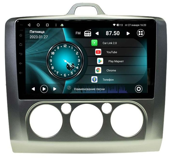 Магнитола для Ford Focus 2005 - 2011 (кондиционер) - Vaycar VA17-003M на Android 13, 8-ядер, 2Гб-32Гб, 4G SIM-слот